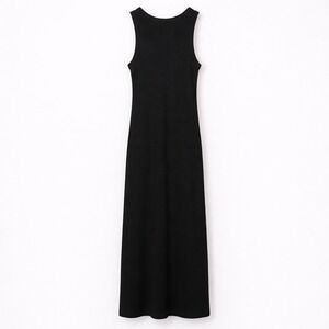Universal Thread Womens Ribbed Racerback Maxi Dress Black Small NWT Side Slit